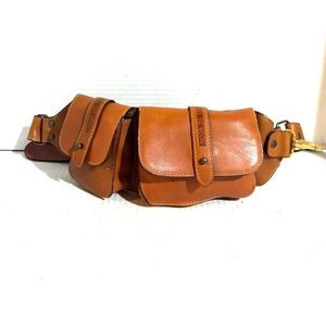 Handmade Brown Leather Waist Bag